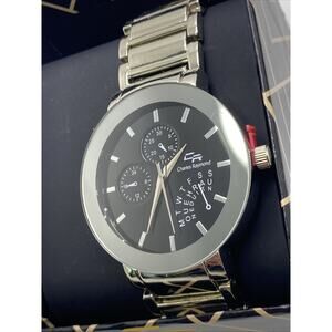 Charles Raymond Mens Silver Watch In Box Works New Battery